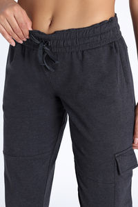 Zivame Knit Cotton Loungewear Bottom - Black Beauty — thumbnail 7